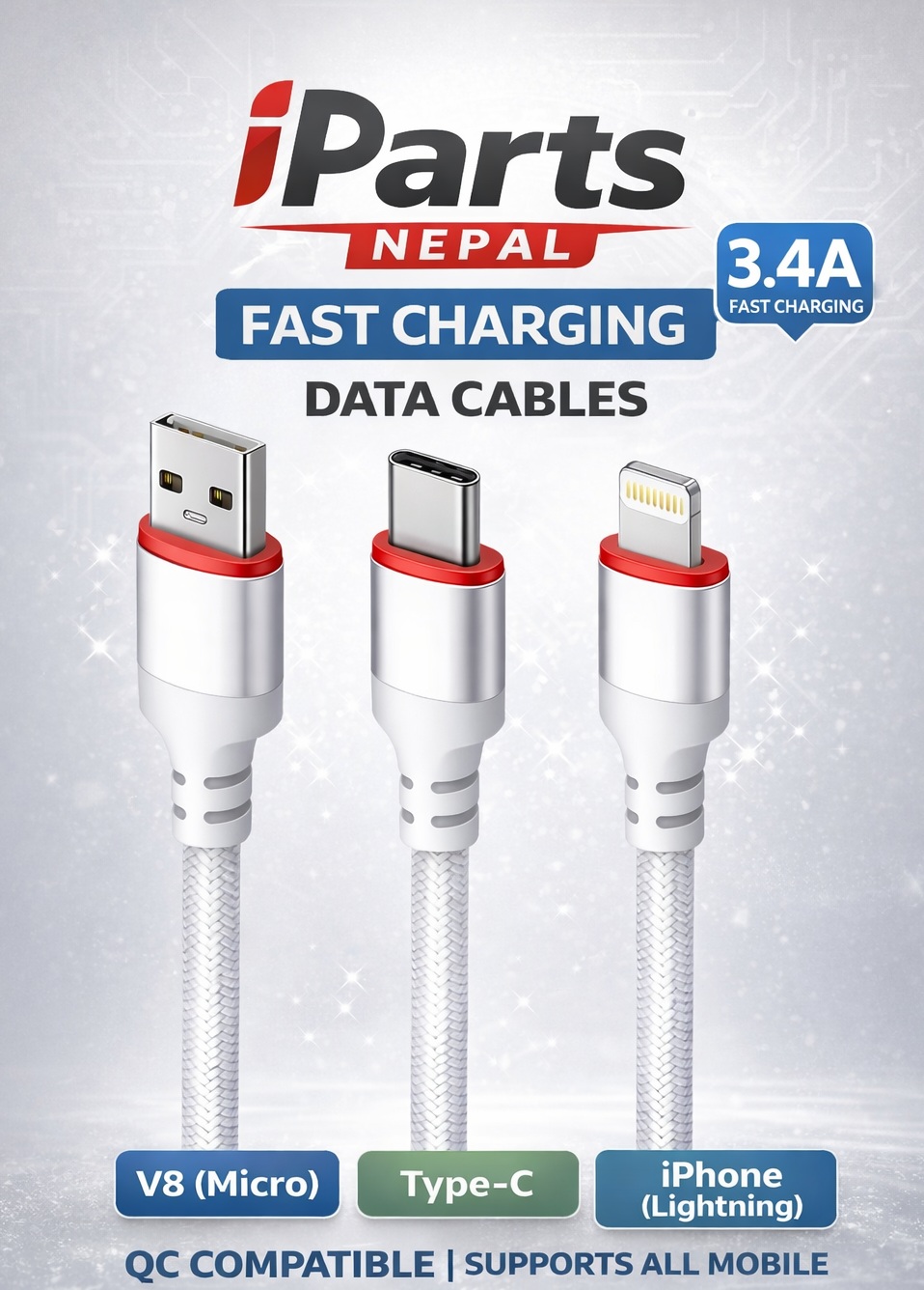 3.4 AMP Lighting Fast Charging Data Cable